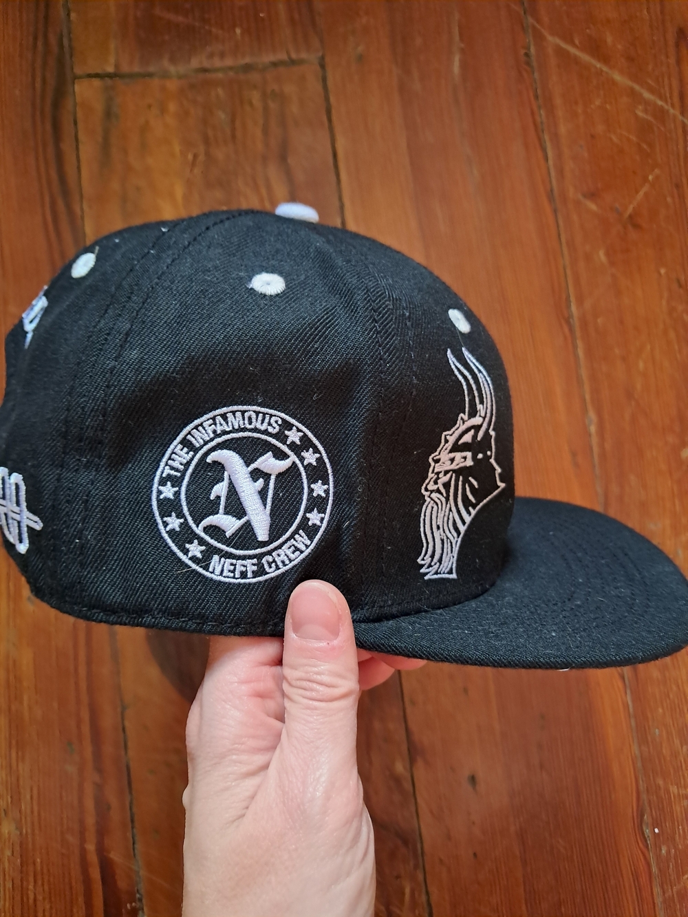 Neff Warlords Black Embroidered Logo Snapback Hat